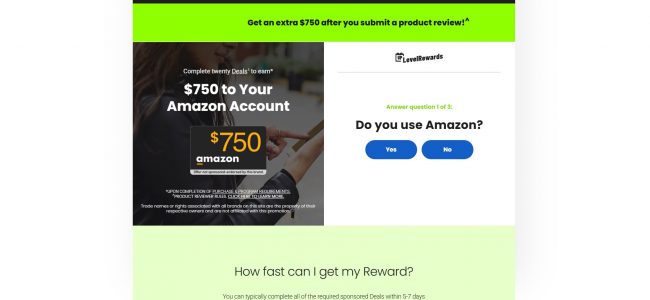 Reward Zone - $750 Amazon Card