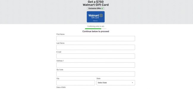 Rewardszinga.com - 750 Walmart Rewards