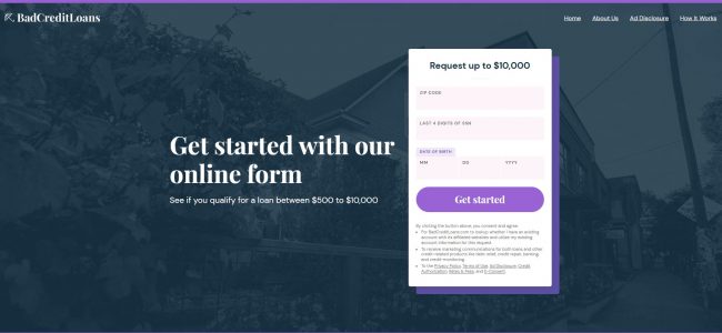 bad credit loan